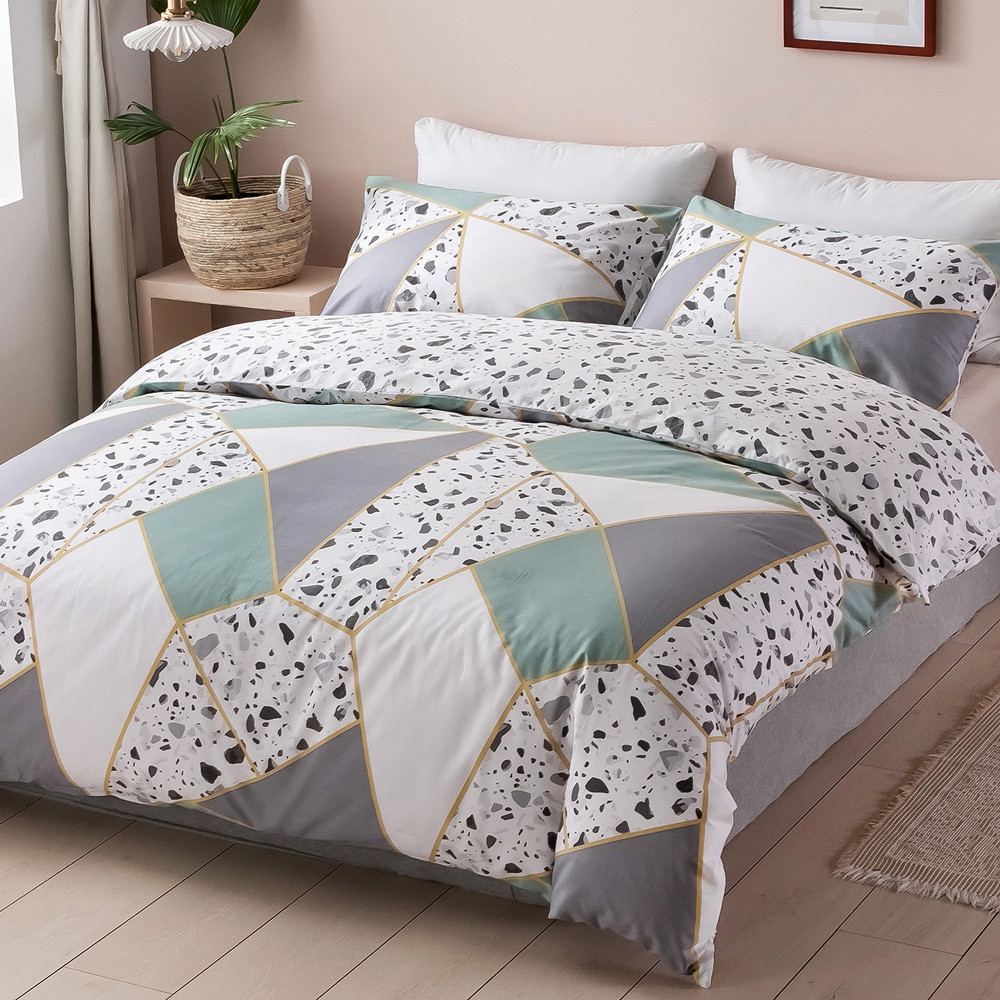 Ткань для постельного белья Бязь "Gold" Lux " Геометрическая позиция" GL1634 (A+B) - (50м+50м)