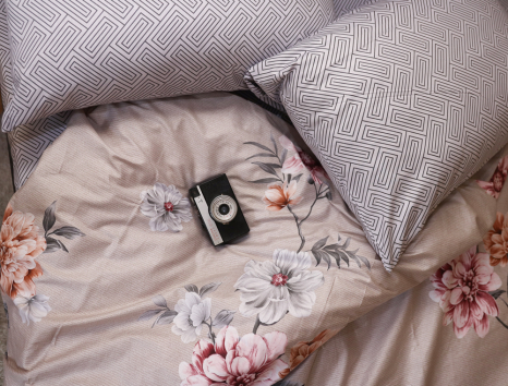 Евро макси набор постельного белья 200*220 из Сатина №015AB Черешенка™