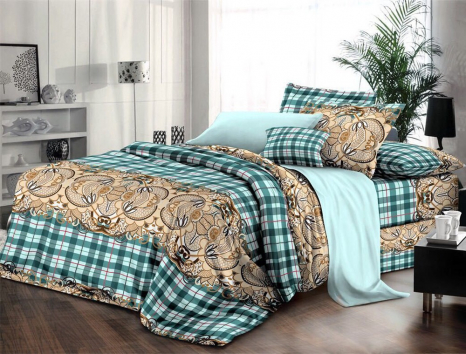 Сімейний набір постільної білизни 240*220 із полікотону №20589 Черешенька™