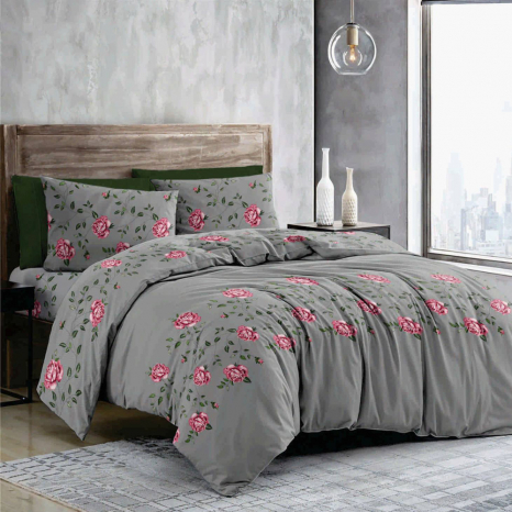 Ткань для постельного белья Бязь "Gold" Lux GL3336grey