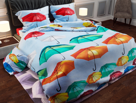 Двоспальний набір постільної білизни 180*220 із Бязі "Gold" №154114 Черешенка™