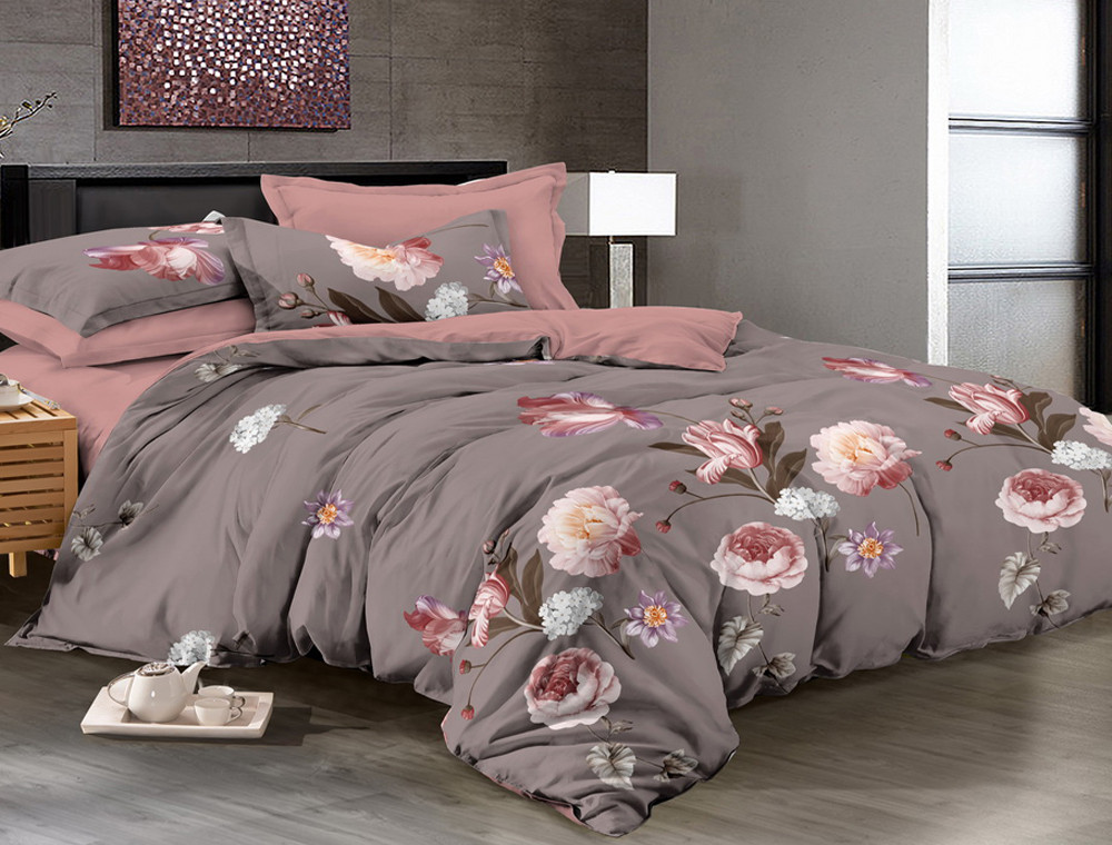 Сімейний набір постільної білизни із Сатину №1006AB Черешенка™