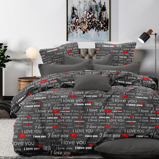 Ткань для постельного белья Бязь "Gold" Lux GL1641grey