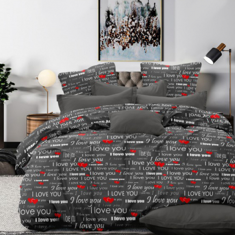 Ткань для постельного белья Бязь "Gold" Lux GL1641grey