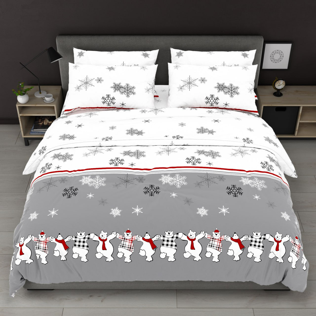 Двоспальний набір постільної білизни 180*220 із Бязі "Gold" №157968 Черешенка™