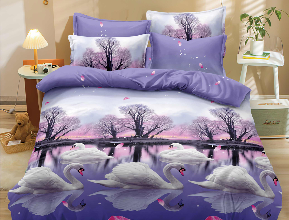 Євро набір постільної білизни 200*220 із полікотону №201986 Черешенька™