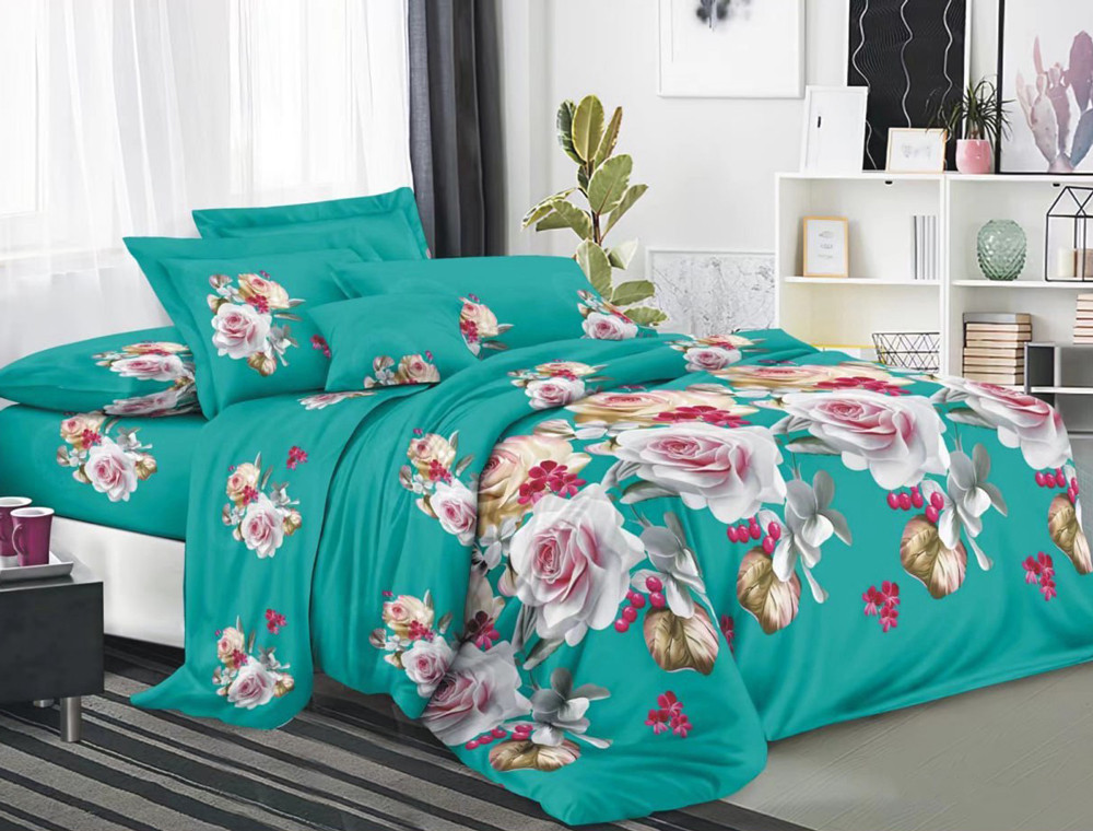 Євро набір постільної білизни 200*220 із полікотону №205413 Черешенька™