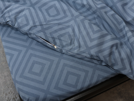 Евро макси набор постельного белья с ромбами 200*220 из Бязи "Gold" №51161 Черешенка™