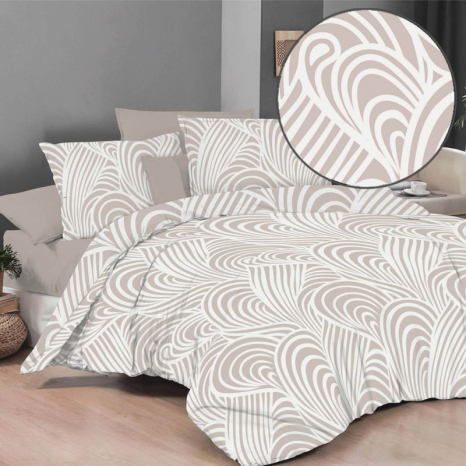 Ткань для постельного белья Бязь "Gold" Lux GL3576beige