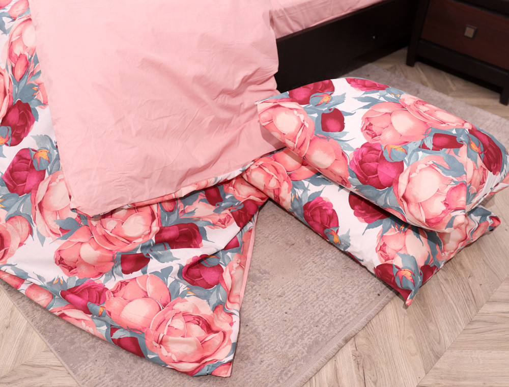 Двоспальний набір постільної білизни 180*220 із Бязі "Gold" №153119AB Черешенка™