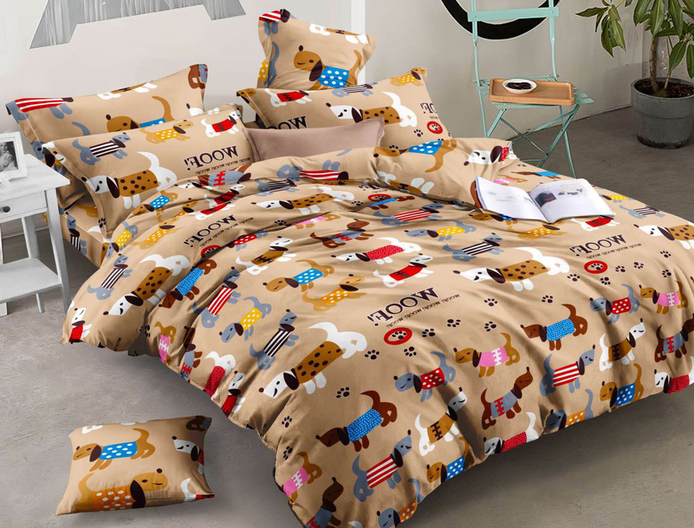 Полуторний набір постільної білизни 150*220 із Ранфорсу №173175 Черешенка™