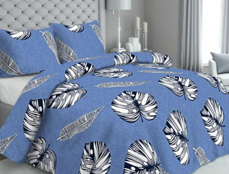 Ткань для постельного белья Бязь "Gold" Lux "Листья"GL4180