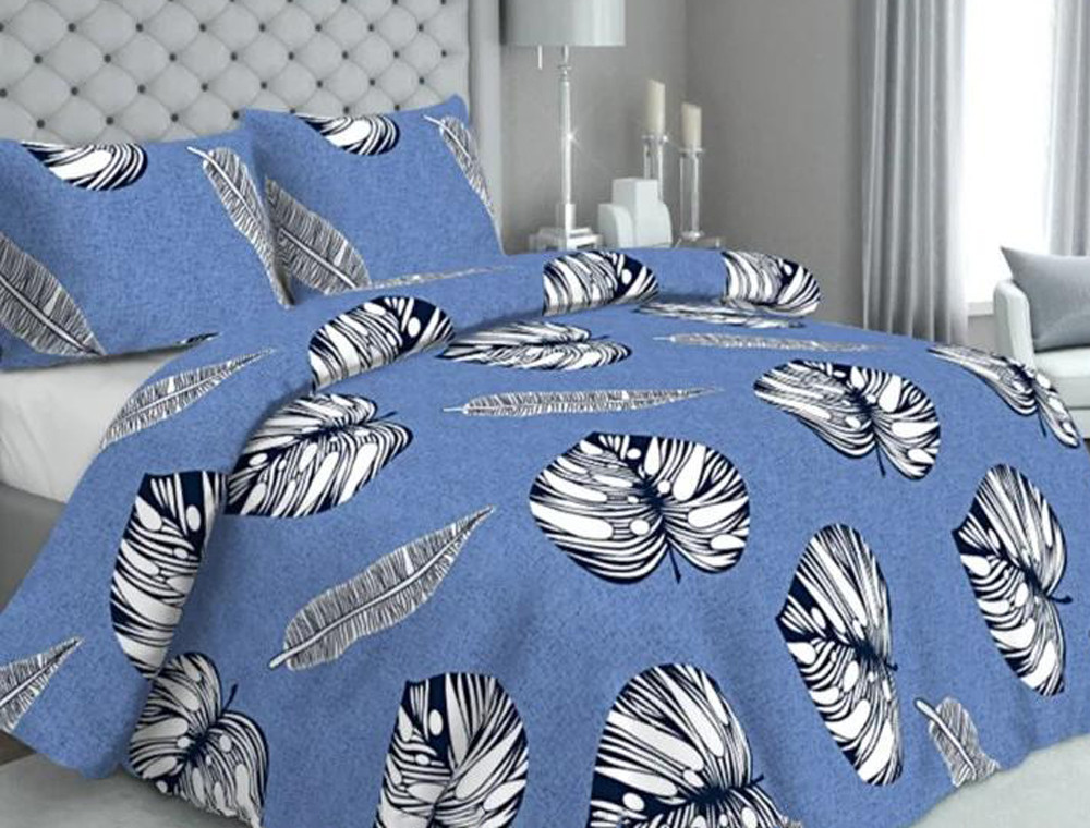 Ткань для постельного белья Бязь "Gold" Lux "Листья"GL4180