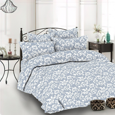 Тканина для постільної білизни Бязь "Gold" Lux GL6999-blue