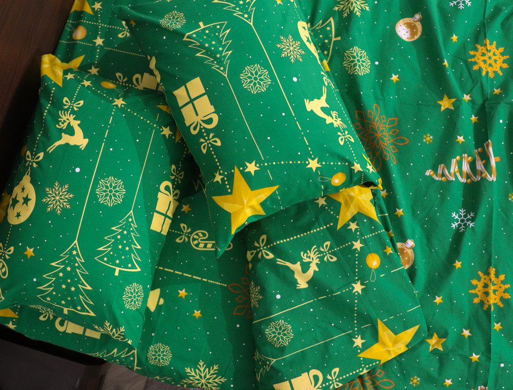 Полуторний набір постільної білизни 150*220 із Бязі "Gold" №151806 Черешенька™