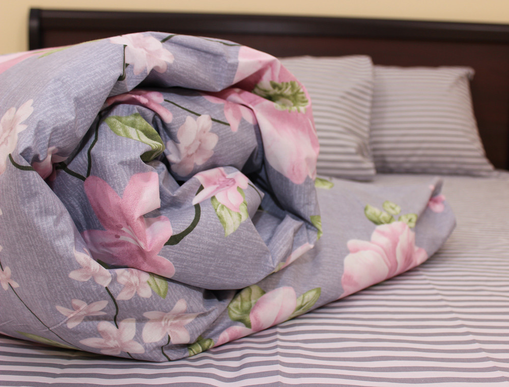 Полуторний набір постільної білизни 150*220 із Бязі "Gold" №157537AB Черешенка™