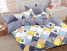 Семейный набор хлопкового постельного белья из Сатина №1071AB Черешенка™