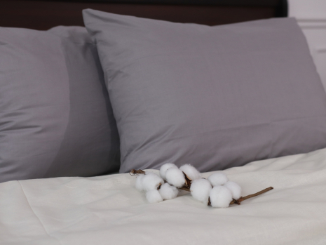 Полуторний набір однотонної постільної білизни 150*220 із Бязі "Gold" №155545AB Черешенька™