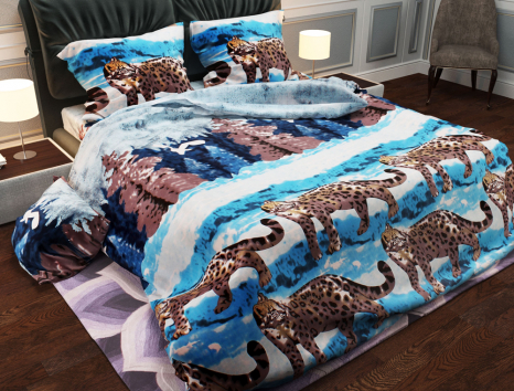 Ткань для постельного белья Бязь "Gold" Lux "Леопард"  GL930