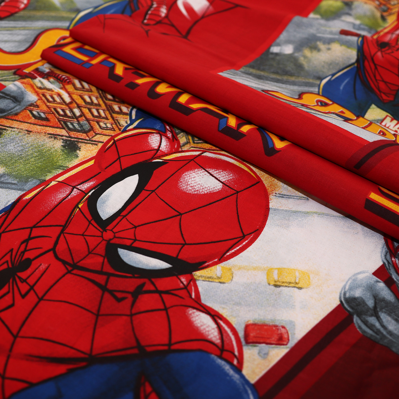 Ткань для постельного белья Бязь "Gold" Lux детская "Человек-паук" GLB4517