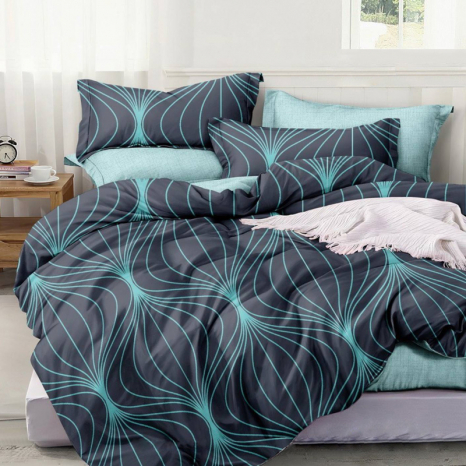 Двоспальний набір постільної білизни 180*220 із Бязі "Gold" №513151AB Черешенка™