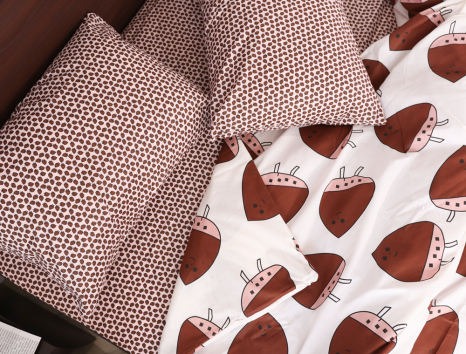 Семейный набор хлопкового постельного белья из Бязи "Gold" №154428AB Черешенка™