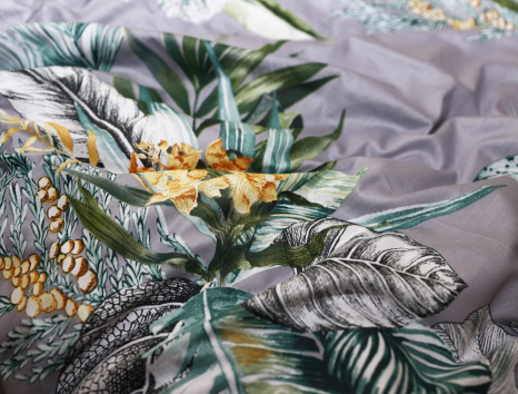 Полуторный набор постельного белья 150*220 из Сатина №032AB Черешенка™