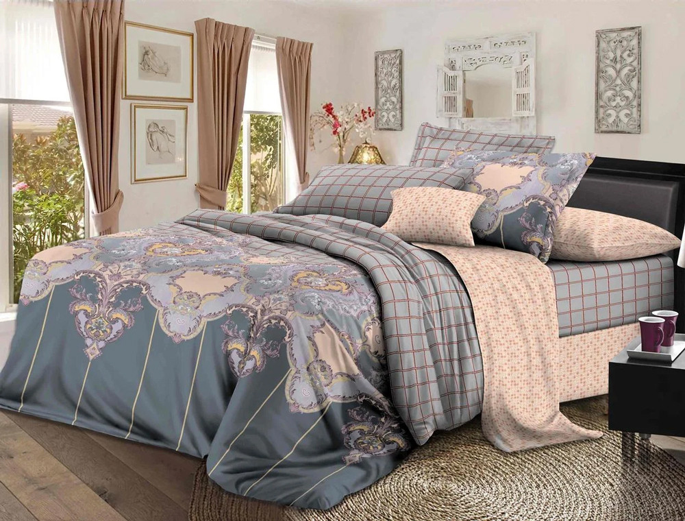 Ткань для постельного белья Сатин S28-4 (A+B) - (60м+60м)