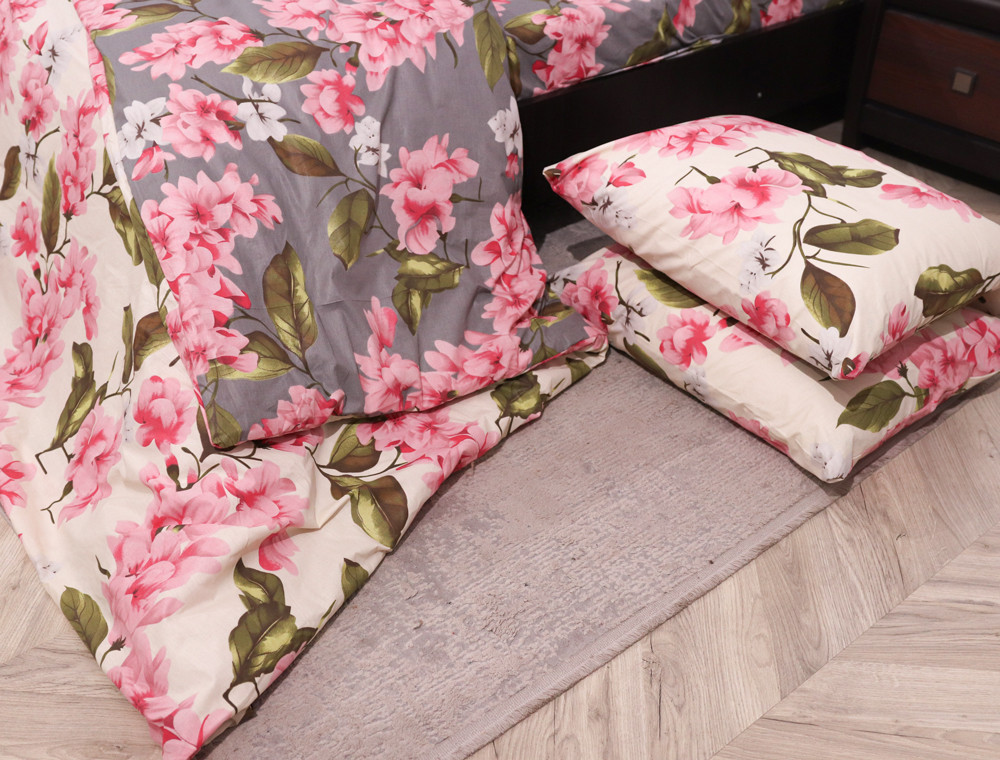 Сімейний набір постільної білизни із Бязі "Gold" №151209АВ Черешенка™