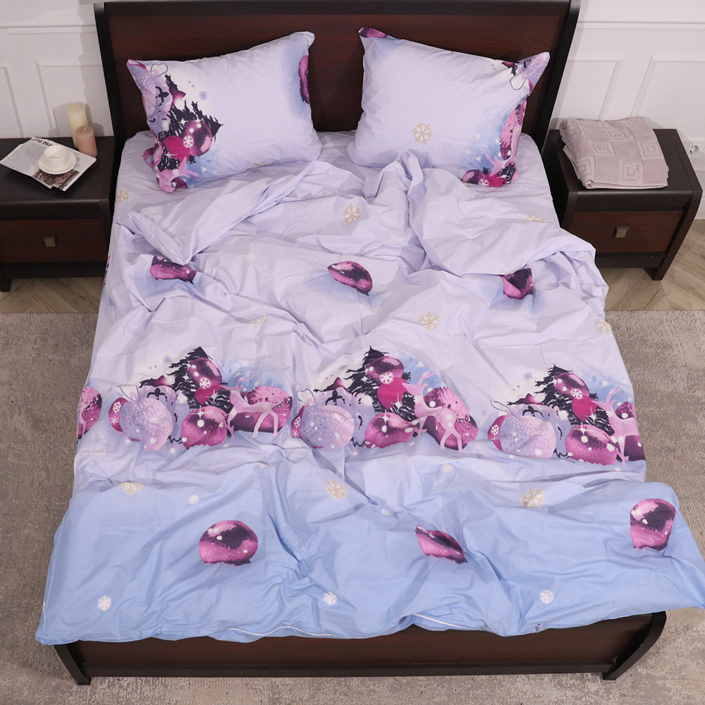 Двуспальный набор постельного белья 180*220 из Бязи "Gold" №51842 Черешенка™