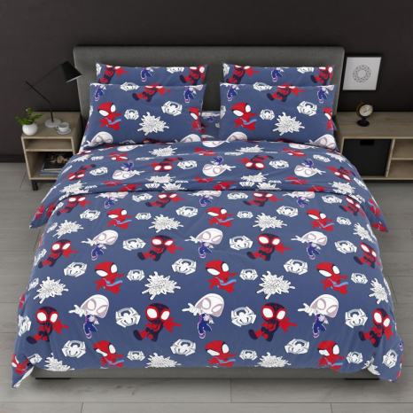 Тканина для постільної білизни Бязь "Gold" Lux дитяча "Людину-павука" GLB8251