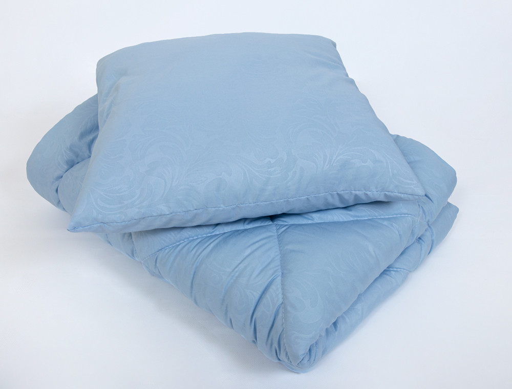 Комплект дитяча ковдра 105x135 + подушка 50x50 (мікрофібра/холлофайбер) №2107