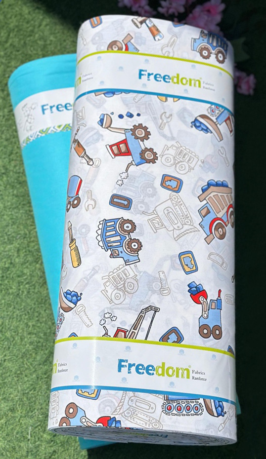 Детская ткань для постельного белья Ранфорс R-11-90blue (30м)