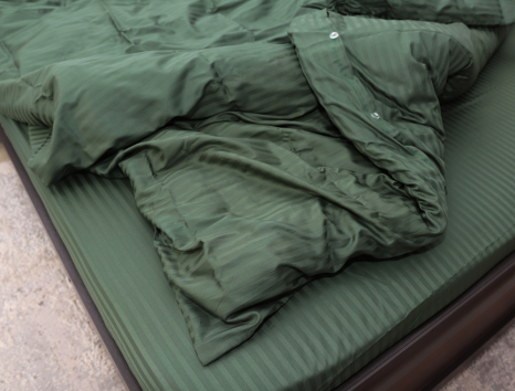 Двоспальний набір постільної білизни 180*220 зі Страйп Сатину №18-6114 Черешенка™