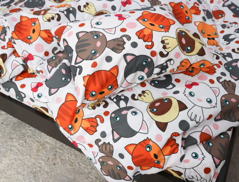 Полуторний набір постільної білизни 150*220 із Бязі "Gold" №618097 Черешенка™