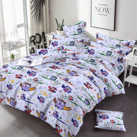 Ткань для постельного белья Бязь "Gold" Lux детская GLB312violet