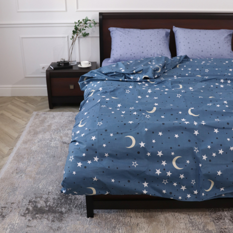 Двоспальний набір постільної білизни 180*220 із Бязі "Gold" №15579AB Черешенка™