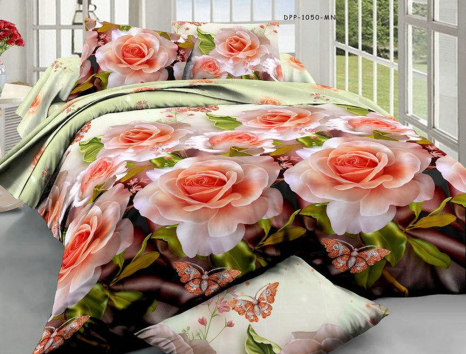 Семейный набор хлопкового постельного белья из Ранфорса №18858 Черешенка™