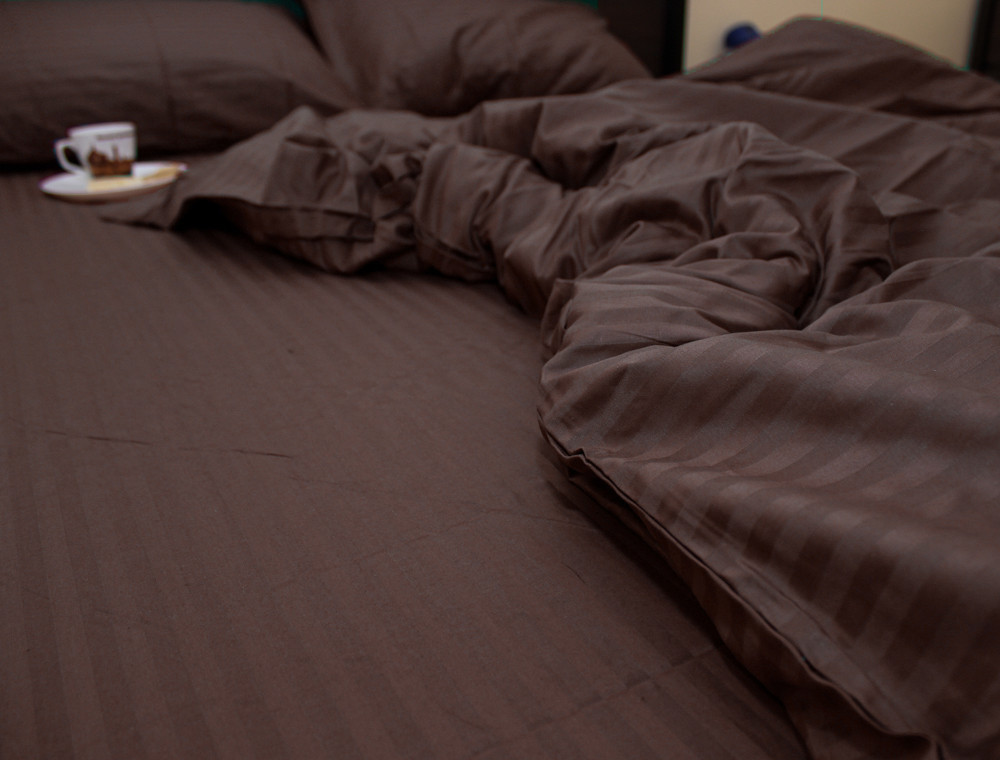 Сімейний набір постільної білизни зі Страйп Сатину №501420 Черешенка™