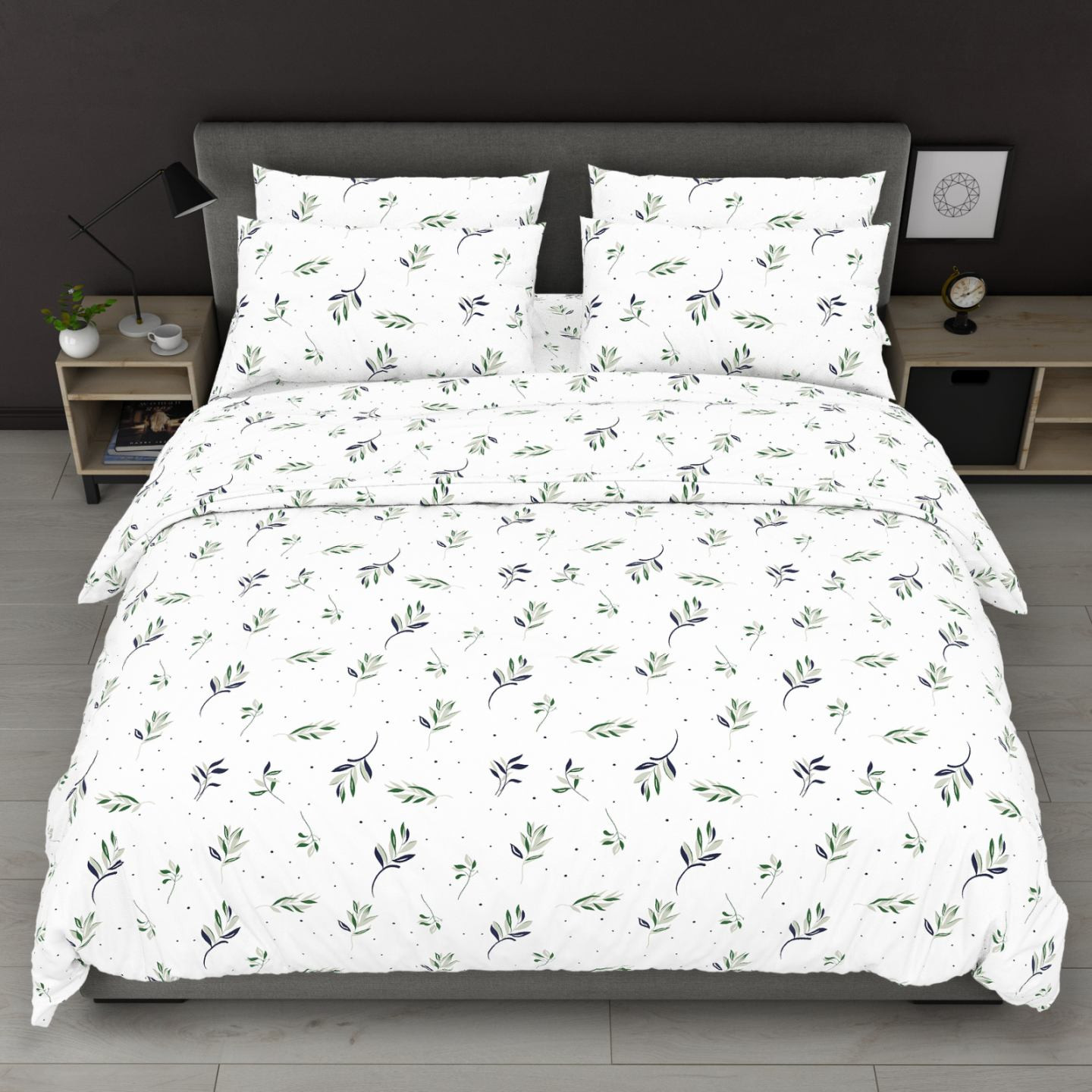 Тканина для постільної білизни Бязь "Gold" Lux GL8273white