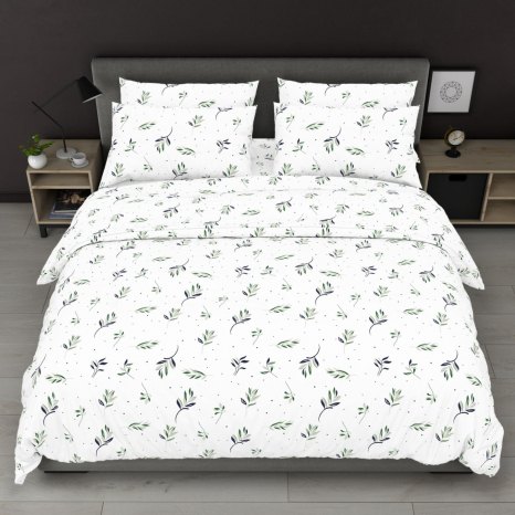 Тканина для постільної білизни Бязь "Gold" Lux GL8273white