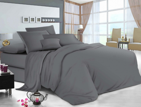 Сімейний набір постільної білизни із Бязі "Gold" з простирадлом на резинці №141026 Черешенка™