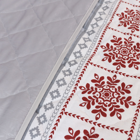 Полуторне стьобане покривало байка/мікрофібра №55105R