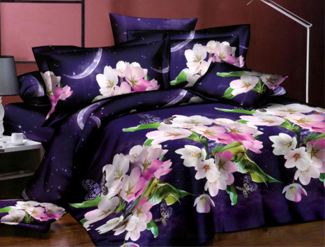 Семейный набор хлопкового постельного белья из Бязи "Gold" №15671 Черешенка™