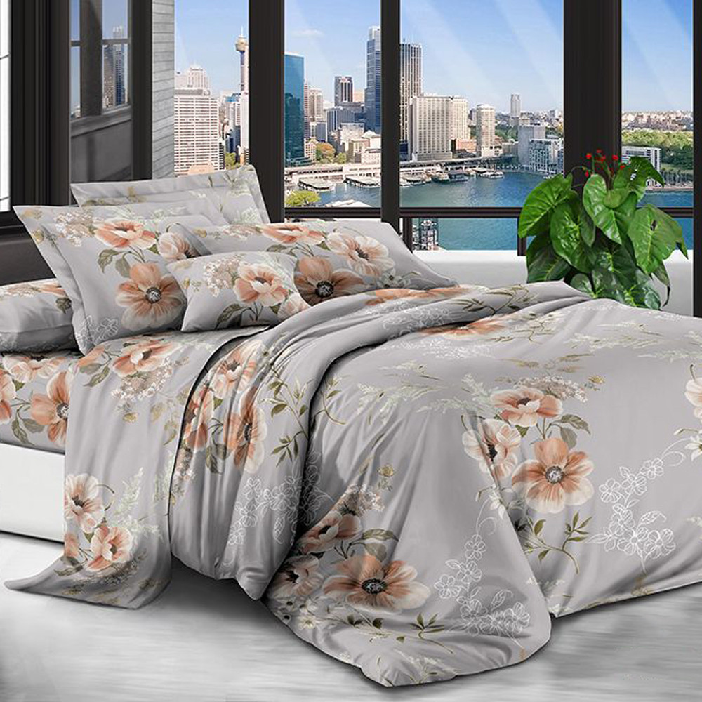 Полуторний набір постільної білизни 150*220 із полікотону №201223 Черешенька™