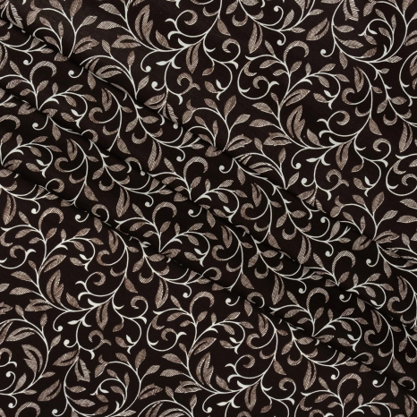 Тканина для постільної білизни Бязь "Gold" "Гілочки" GLL12981brown-beige