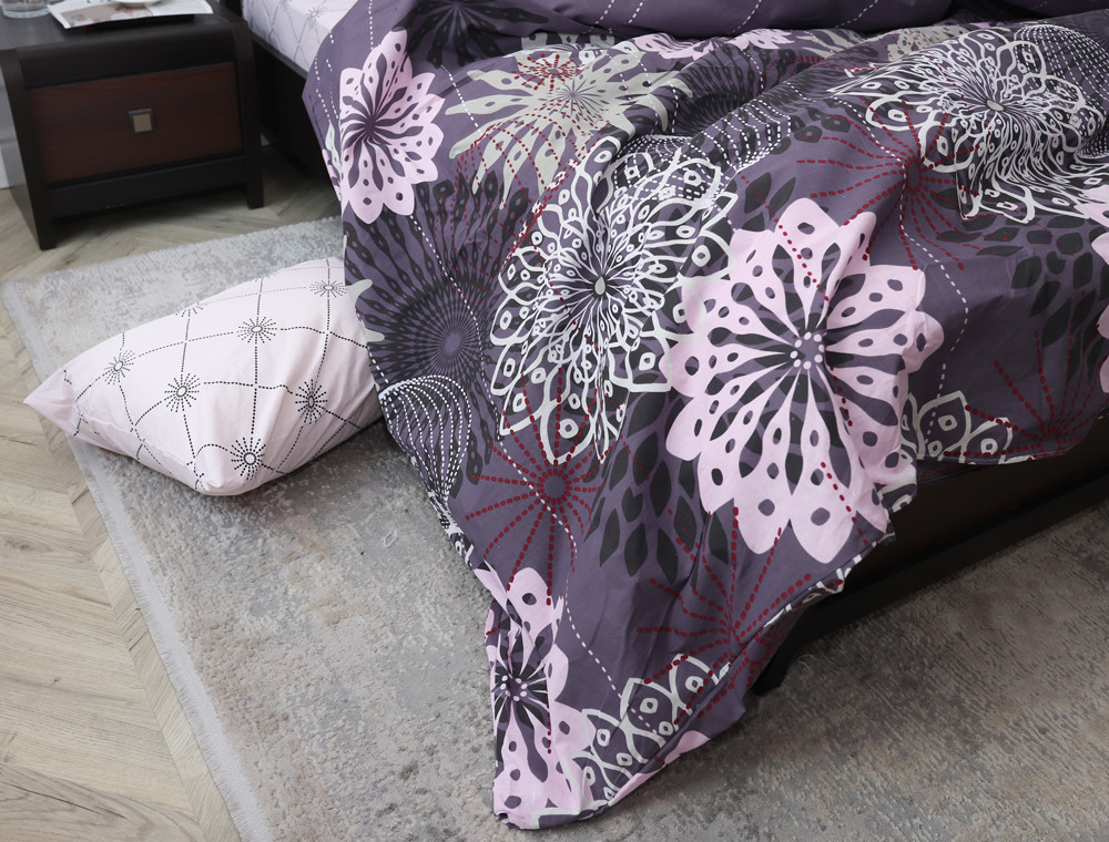 Євро-максі набір постільної білизни 200*220 із Бязі "Gold" №15523AB Черешенка™