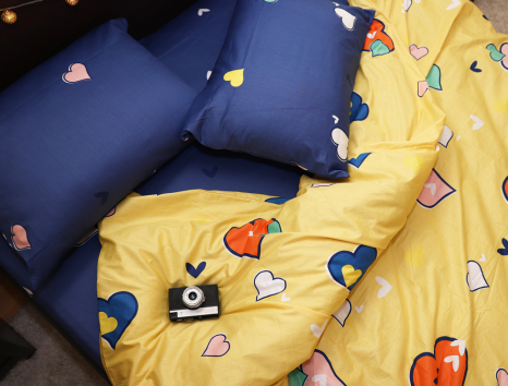 Полуторный набор постельного белья 150*220 из Сатина №867AB Черешенка™