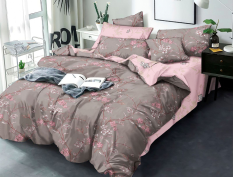 Двоспальний набір постільної білизни 180*220 із Бязі "Gold" №15135AB Черешенка™