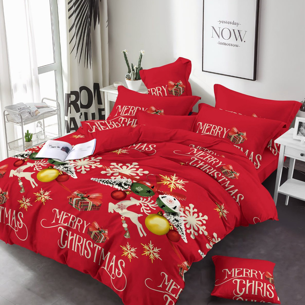 Тканина для постільної білизни Бязь "Gold" Lux GL1814red